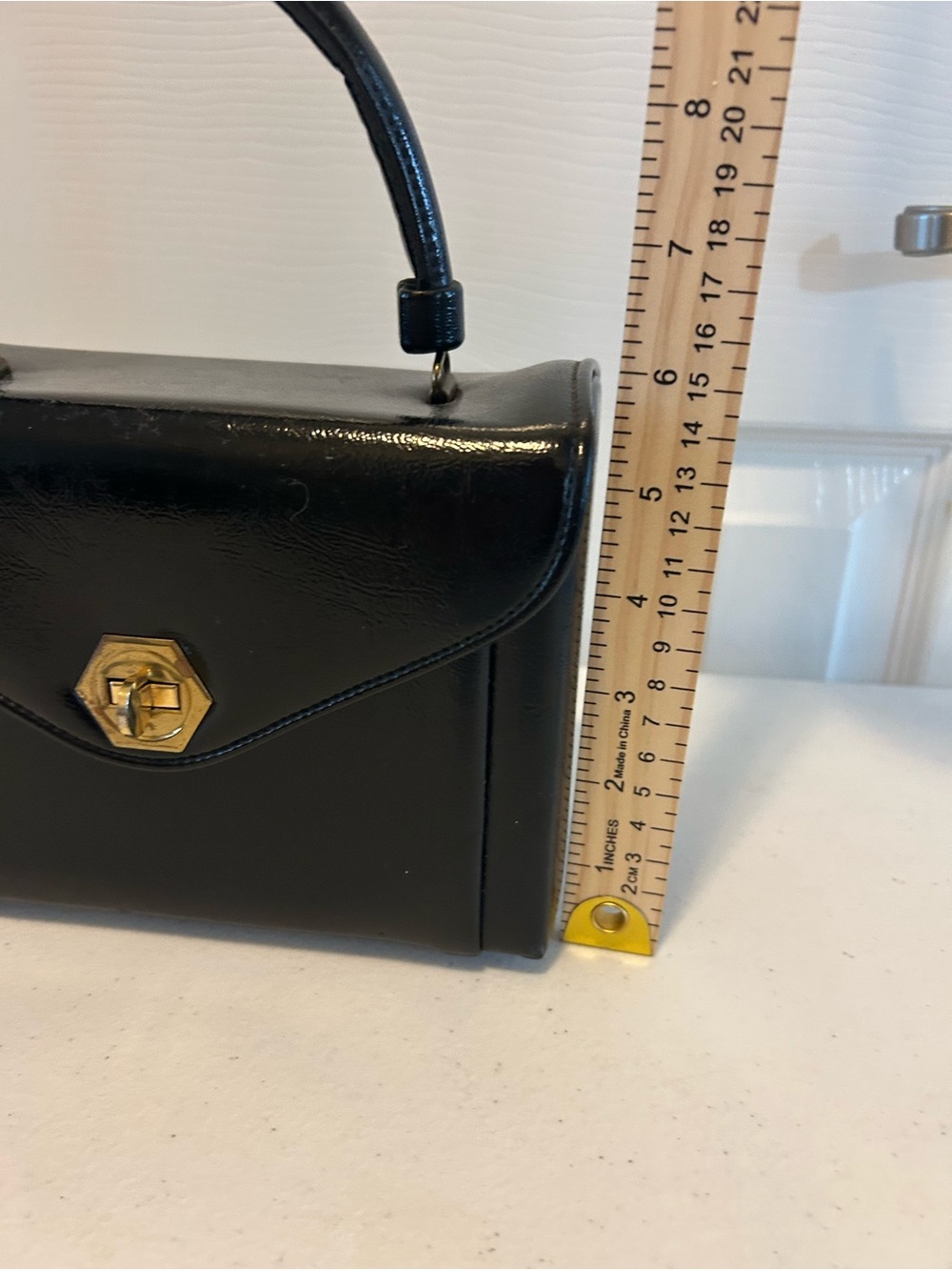 Garay Vintage Purse from 1960’s Black Mini Top-Handle Bag - Picture 10 of 11